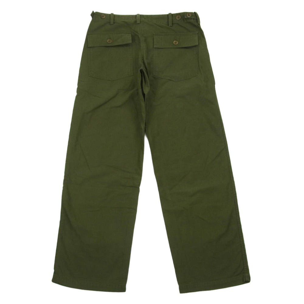 YAECA ヤエカ LIKE WEAR BAKER PANTS ベイカー パンツ コットン グリーン系 OLIVE L【中古】