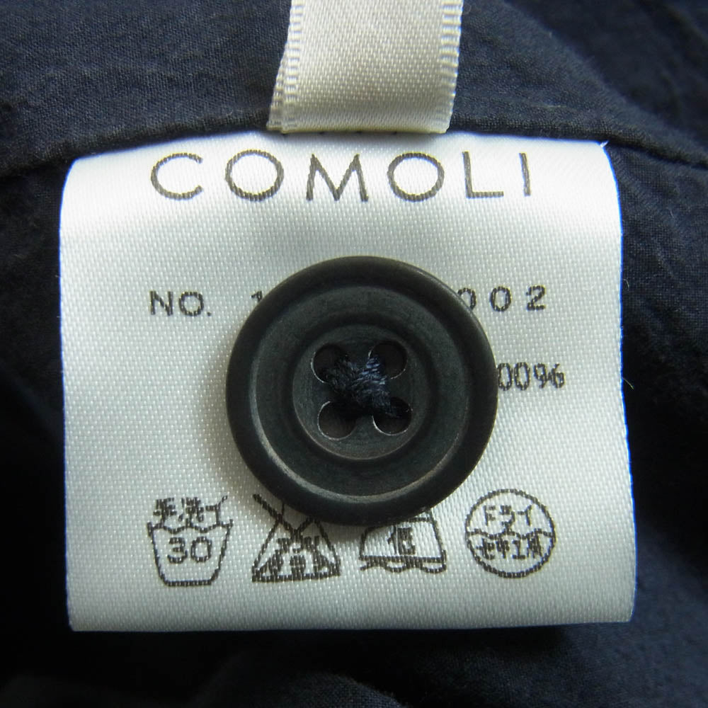 COMOLI コモリ 15SS 15S-03002 タイプライター ドローストリング パンツ 日本製 ネイビー系 2【中古】
