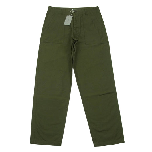 シオタ PTLM-103M スビン コットン バックサテン ワーク ベイカー パンツ 日本製 グリーン系 KHAKI 5【中古】
