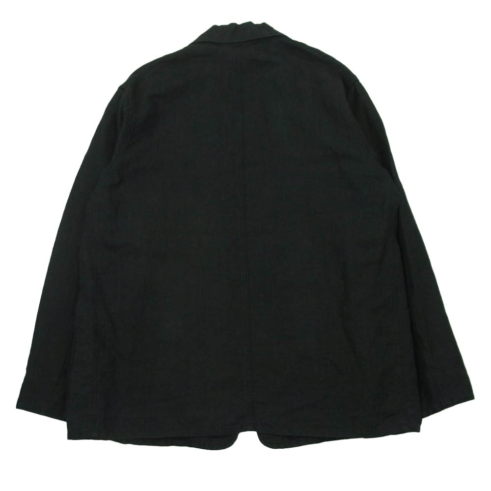 COMOLI コモリ M01-01011 ラミーリネン 1938 ワーク シャツ ジャケット 麻 日本製 チャコール系 2【中古】