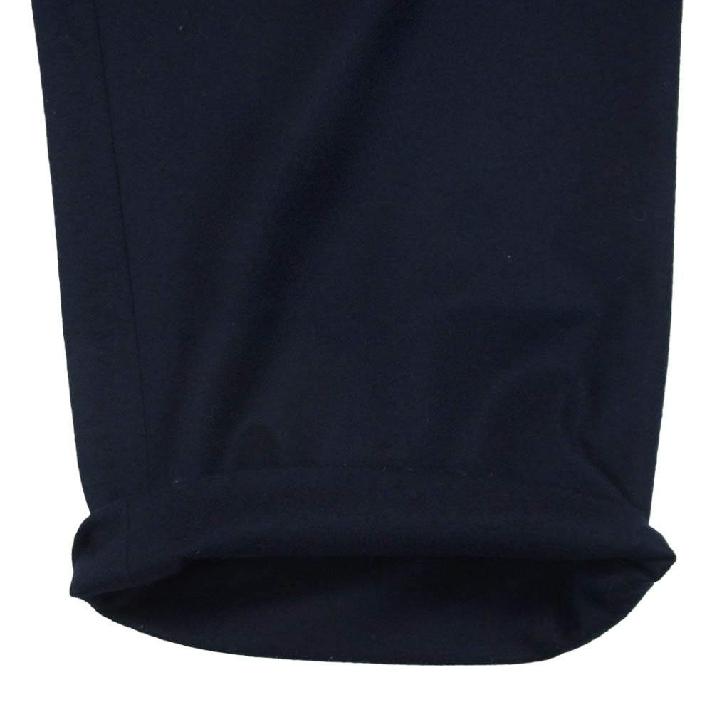 COMOLI コモリ J03-03004 フラノ バックストラップ ウール パンツ 日本製 ネイビー系 2【中古】