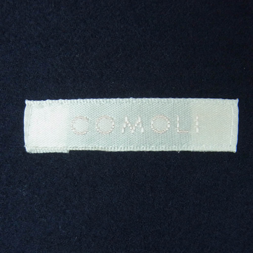 COMOLI コモリ 16AW J03-02005 フラノ ジップ ウール ヘンリー 長袖 シャツ 日本製 ネイビー系 NAVY 2【中古】
