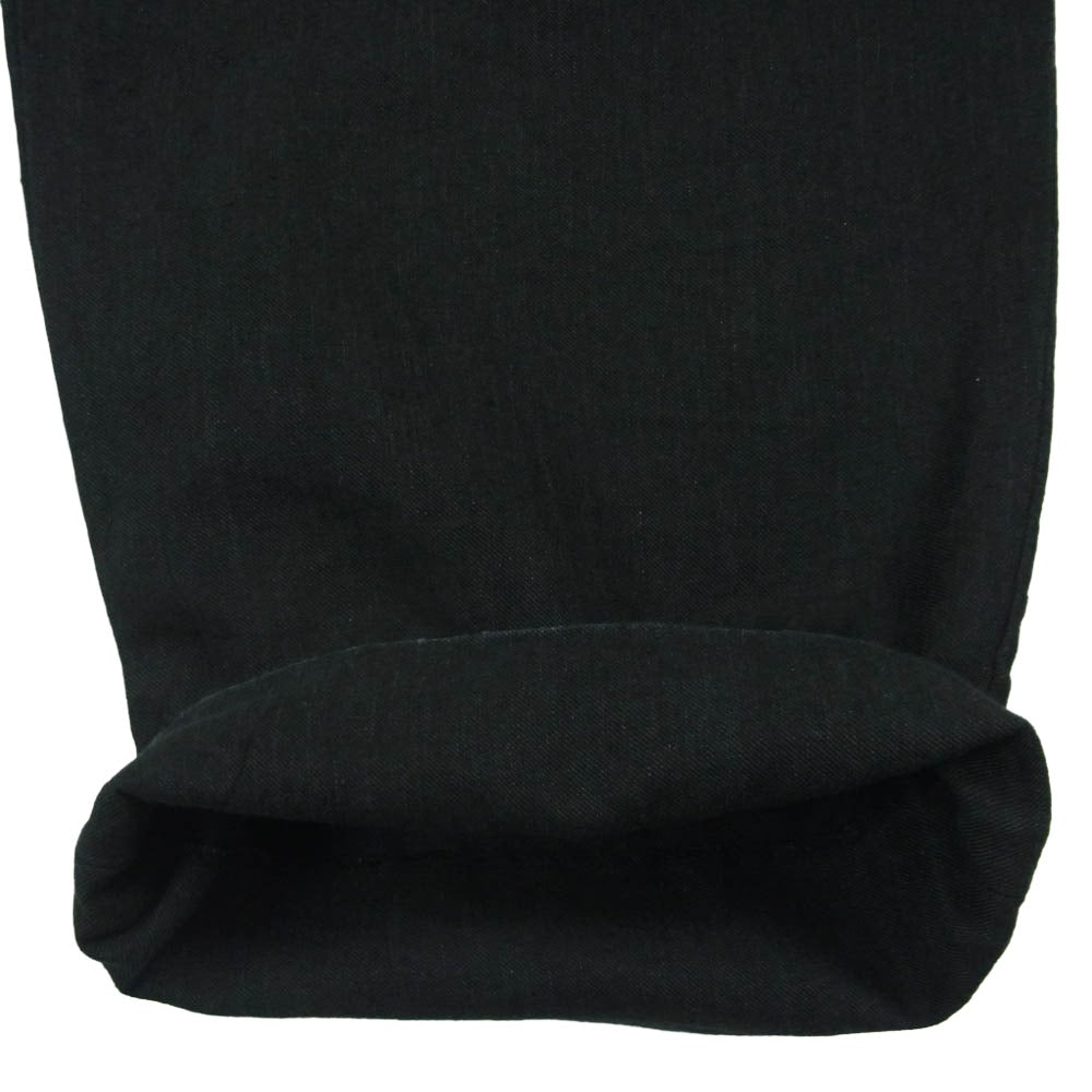 COMOLI コモリ 18SS M01-03008 ラミー リネン バックストラップ パンツ 日本製 チャコール系 2【中古】