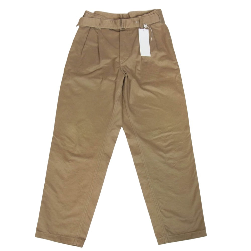 COMOLI コモリ 16SS I01-03006 ベルテッド チノ パンツ ベージュ系 2【中古】