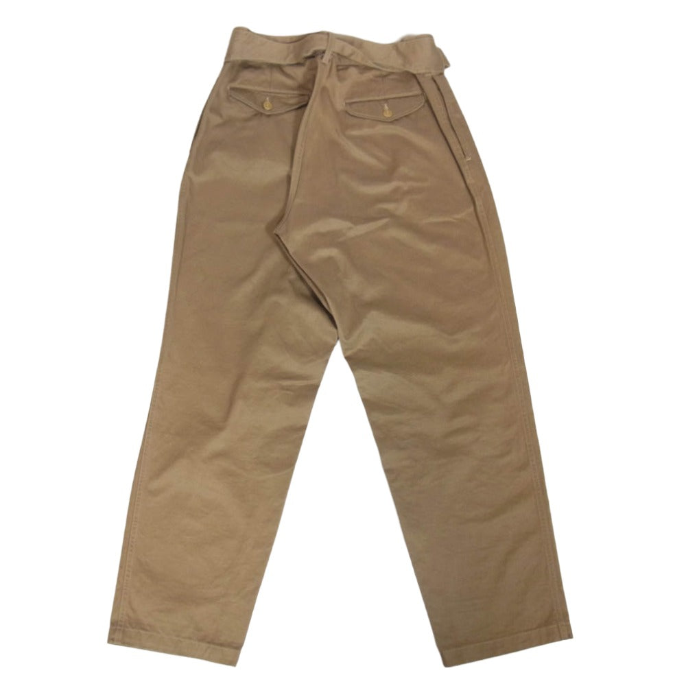 COMOLI コモリ 16SS I01-03006 ベルテッド チノ パンツ ベージュ系 2【中古】