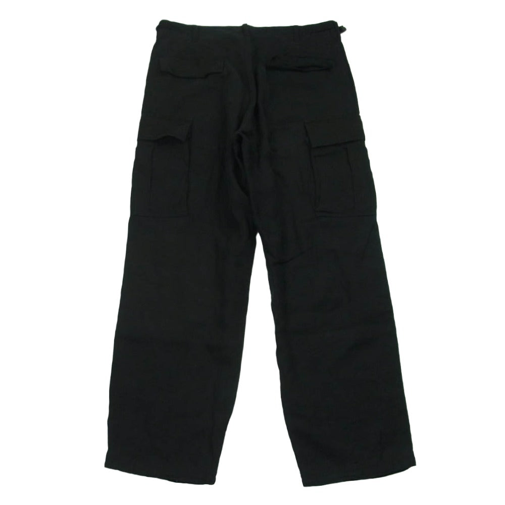 COMOLI コモリ 21SS T01-03014 リネン B.D.U パンツ 日本製 ブラック系 2【中古】