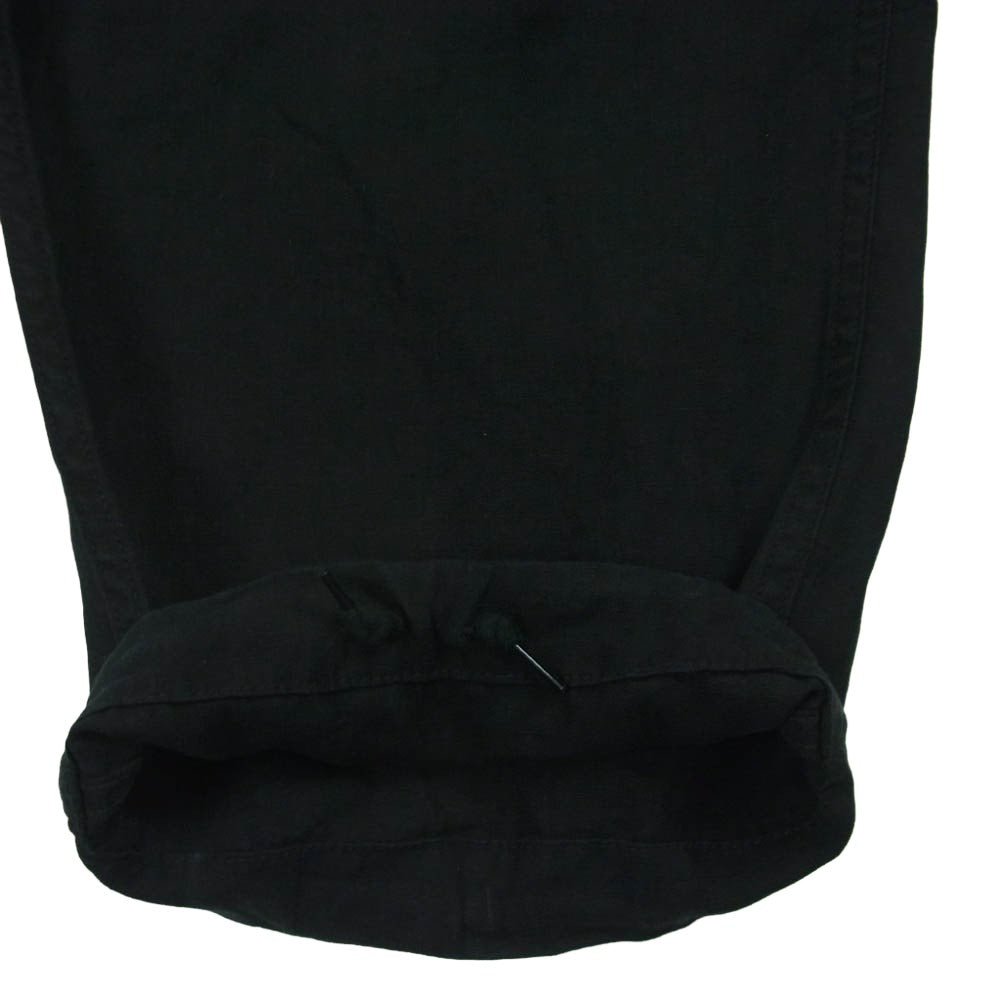 COMOLI コモリ 21SS T01-03014 リネン B.D.U パンツ 日本製 ブラック系 2【中古】