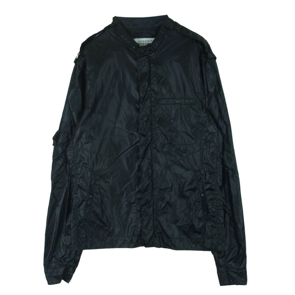 MAISON MARTIN MARGIELA メゾンマルタンマルジェラ ここのえタグ 10ライン 四つタグ ナイロン ジャケット ブルゾン ブラック系 44【中古】