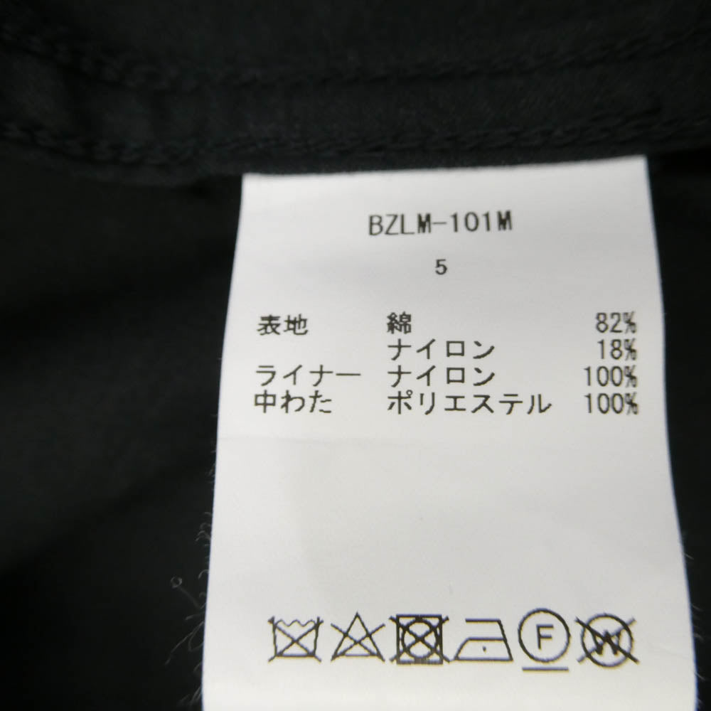 シオタ 21AW BZLM-101M ライナー付き スビンコットンナイロンオックス M-65 フィッシュテイル パーカー コート ジャケット ブラック系 5【中古】