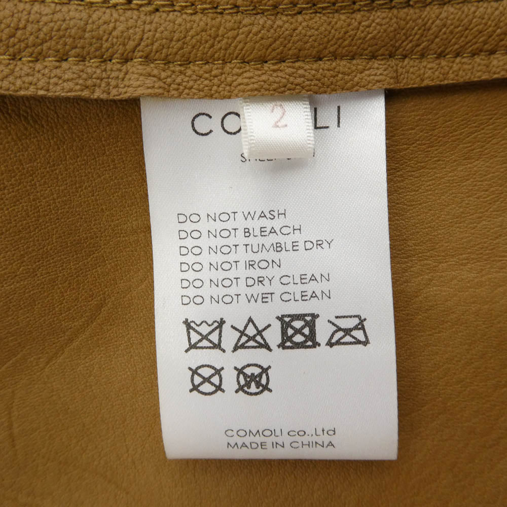 COMOLI コモリ 18SS M01-01003 TYPE-1st シープスキン スエード レザー ジャケット キャメル 2【中古】