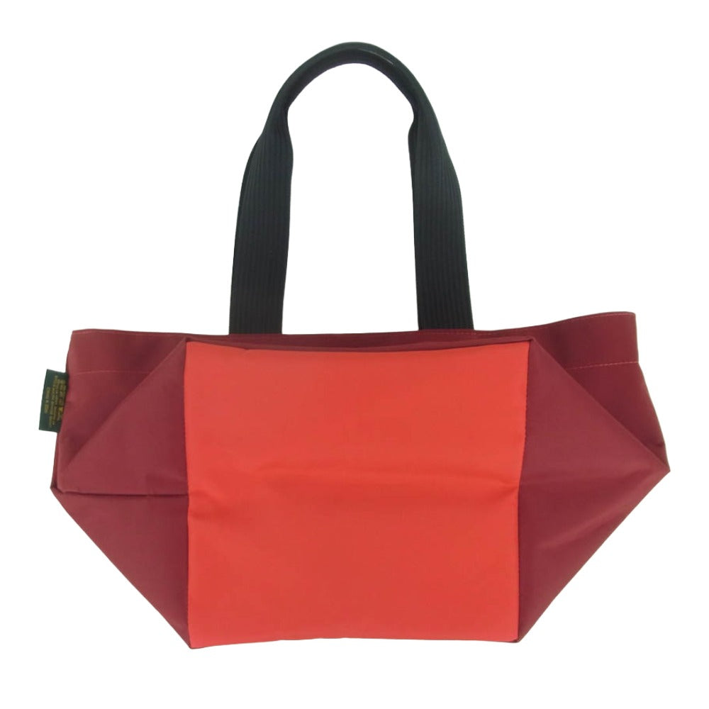 Herve Chapelier エルベ・シャプリエ 1028N ナイロン 舟型 ショルダー バッグ ML グルナ×ピマン レッド系【中古】