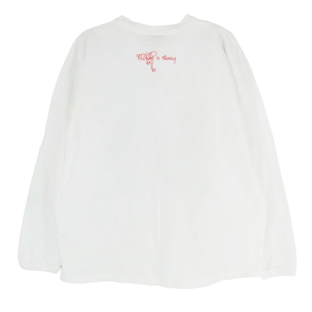 STUSSY ステューシー 00s × PHIL KNOTT フィルノット フォトプリント 長袖カットソー ホワイト系 S【中古】