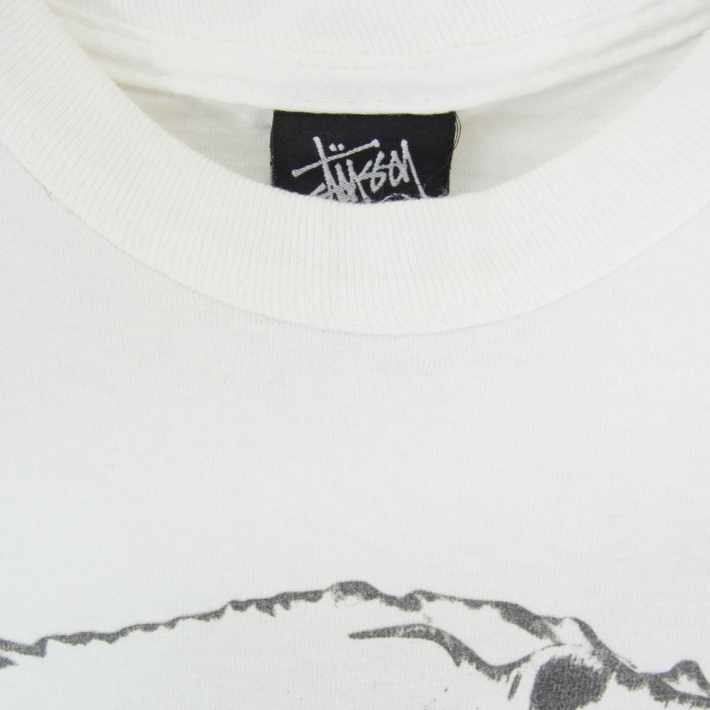 STUSSY ステューシー 00s × PHIL KNOTT フィルノット フォトプリント 長袖カットソー ホワイト系 S【中古】