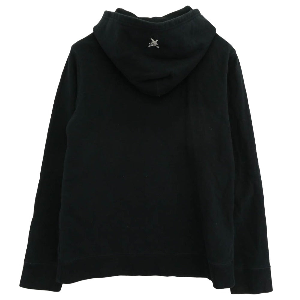 NEIGHBORHOOD ネイバーフッド 12AW 122MBMJN-CSM02S × mastermind JAPAN マスターマインドジャパン コンチョ付き バニースカル プリント プルオーバーパーカー ブラック系 L【中古】