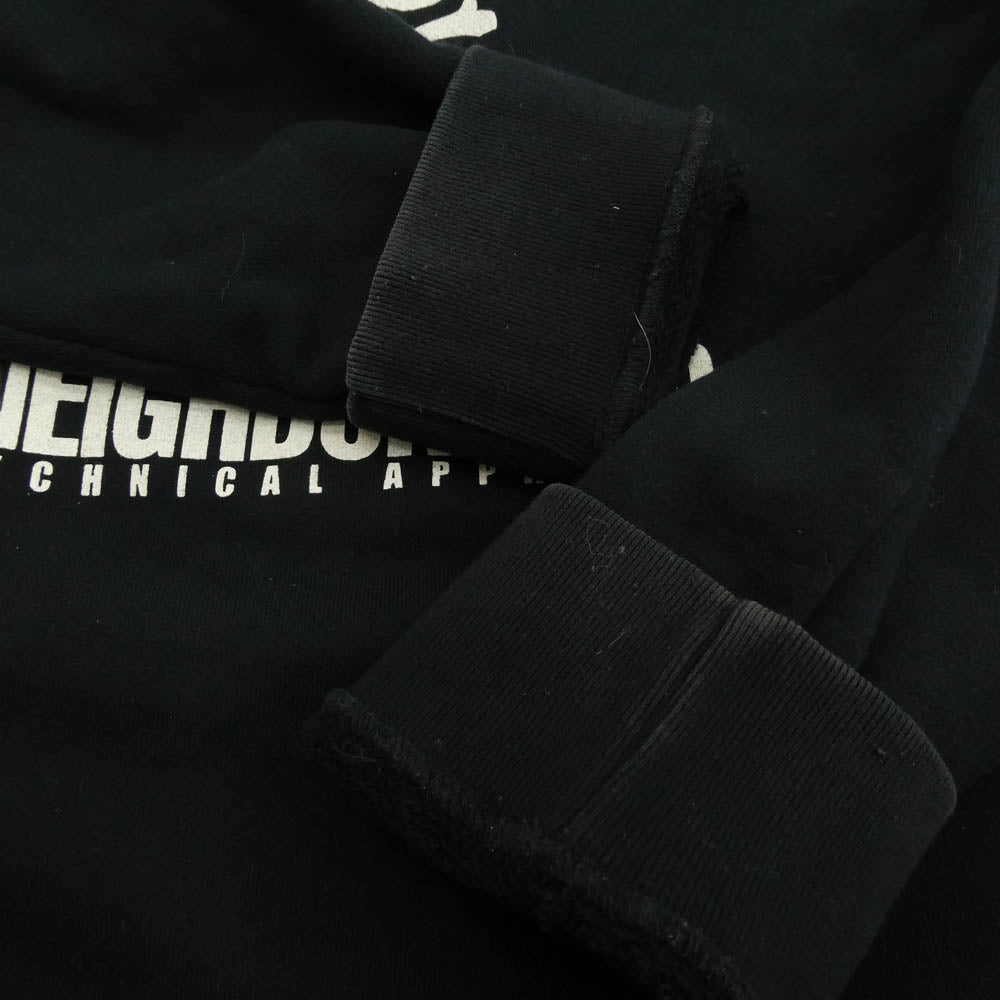 NEIGHBORHOOD ネイバーフッド 12AW 122MBMJN-CSM02S × mastermind JAPAN マスターマインドジャパン コンチョ付き バニースカル プリント プルオーバーパーカー ブラック系 L【中古】