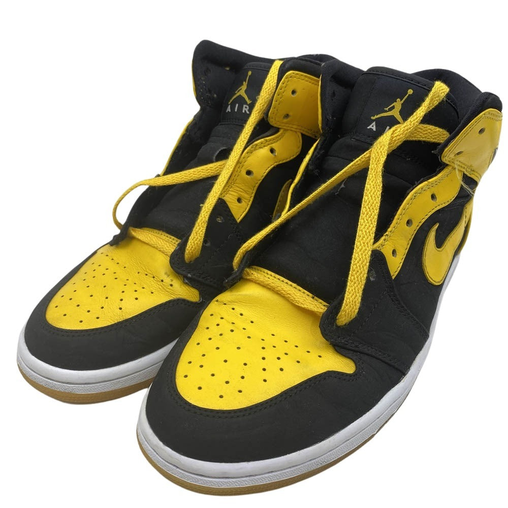 NIKE ナイキ 136085-072 AIR JORDAN 1 BMP NEW LOVE BLACK YELLOW AJ1 エアジョーダン1 ハイカットスニーカー イエロー系 28cm【中古】