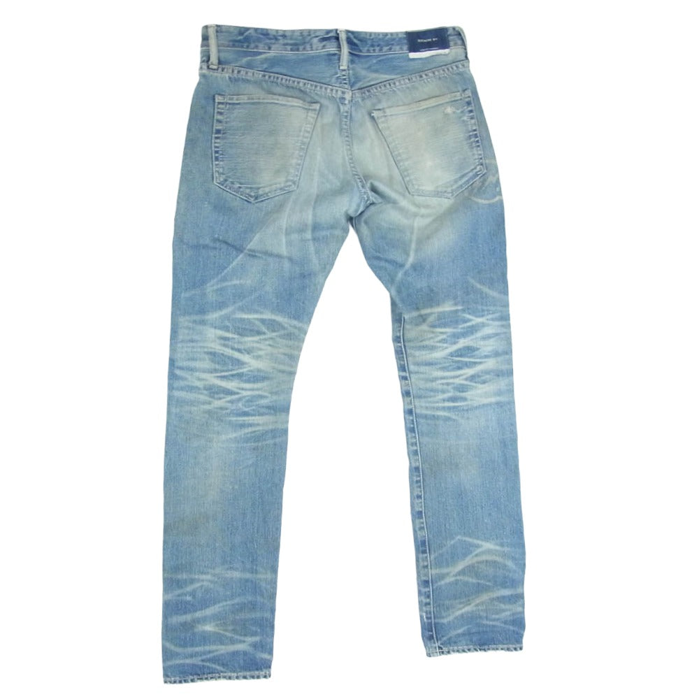 FRAGMENT DESIGN フラグメントデザイン VFP1038 × DENIM BY VANQUISH デニムバイヴァンキッシュ クラッシュ リペア加工 ストレート デニムパンツ インディゴブルー系 36【中古】
