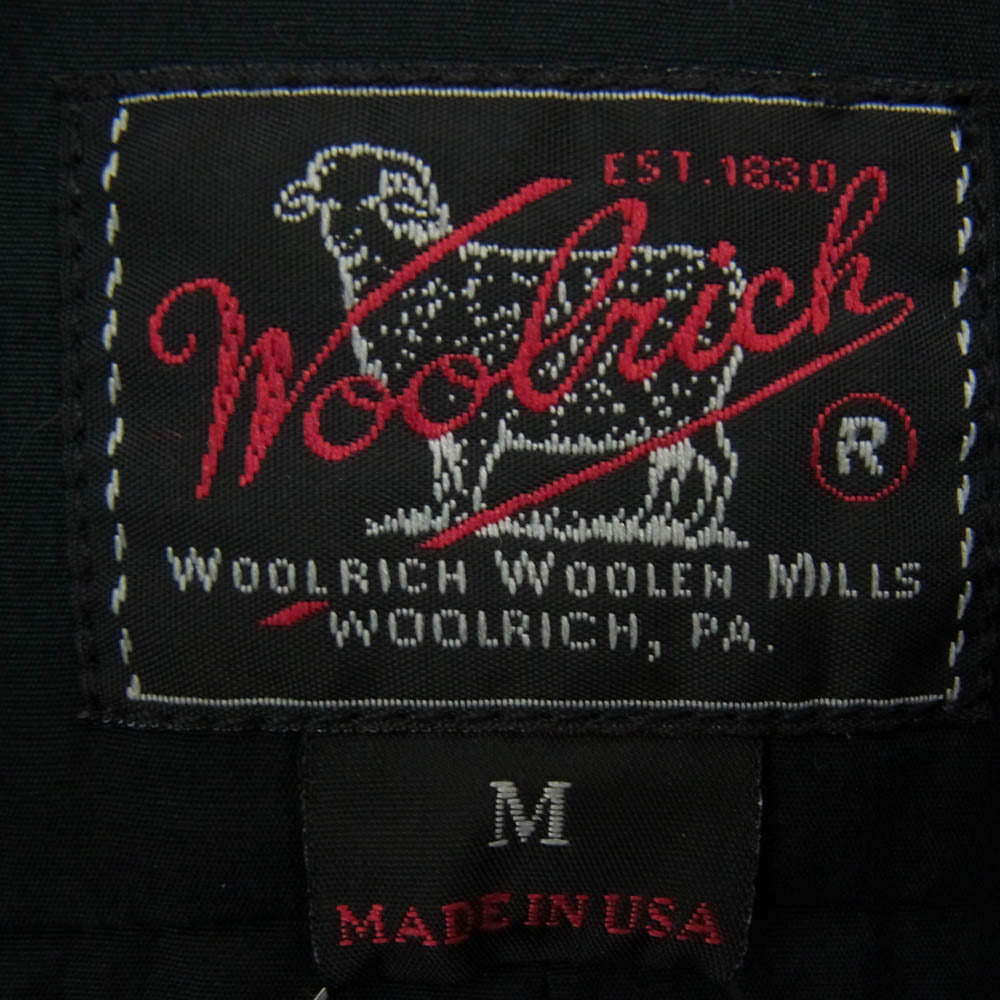 WOOLRICH ウールリッチ USA製 ボタンダウン 長袖 シャツ ブラック系 M【中古】