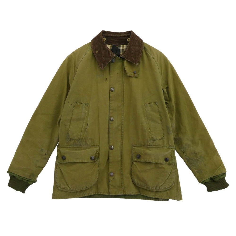 Barbour バブアー 80s 英国製 BEDALE ビデイル オイルド ジャケット カーキ系【中古】
