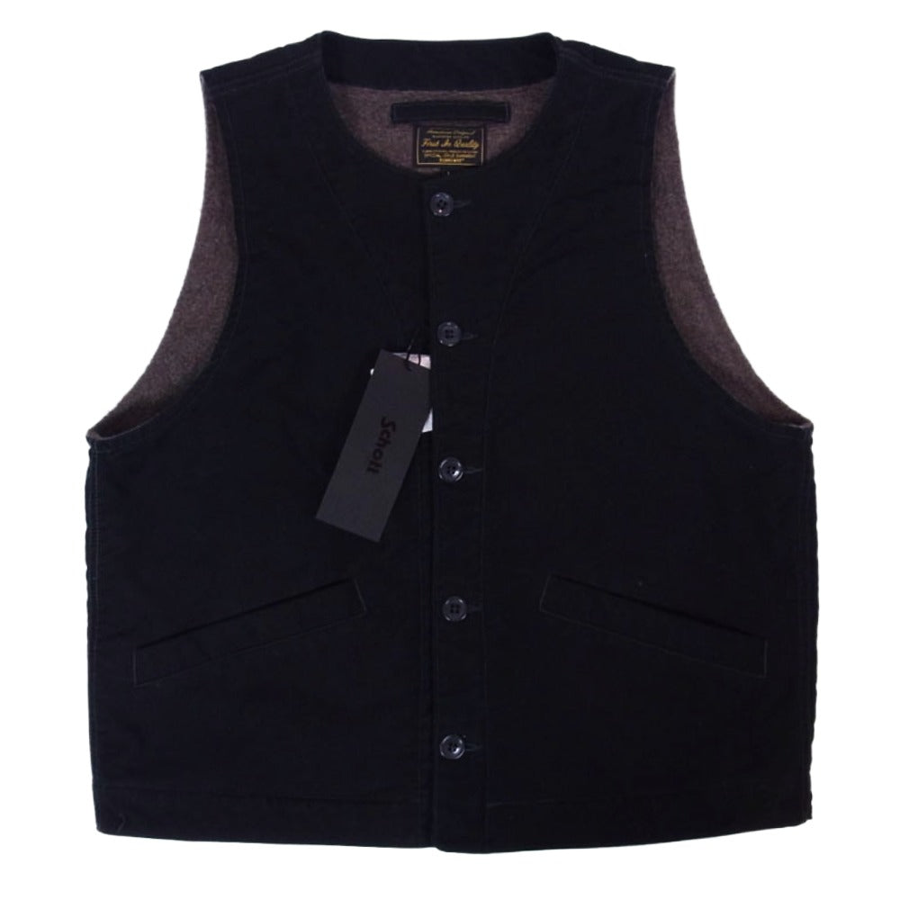 schott ショット 782-5257002 CIVILIAN DECK VEST シビリアン デッキ ベスト ブラック系 L【中古】 schott ショット 782-5257002 CIVILIAN DECK VEST シビリアン デッキ
