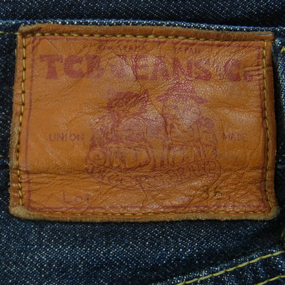 TCB jeans ティージービージーンズ S40's 大戦モデル 月桂樹ボタン デニム パンツ 日本製 インディゴブルー系 36【中古】