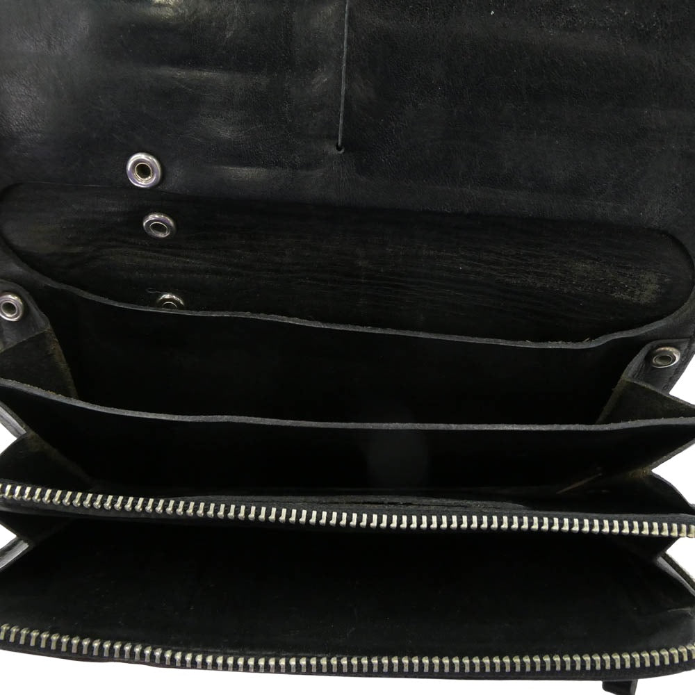 LYNCH SILVERSMITH リンチシルバースミス LONG WALLET レザー ロング ウォレット 財布 ブラック系【中古】