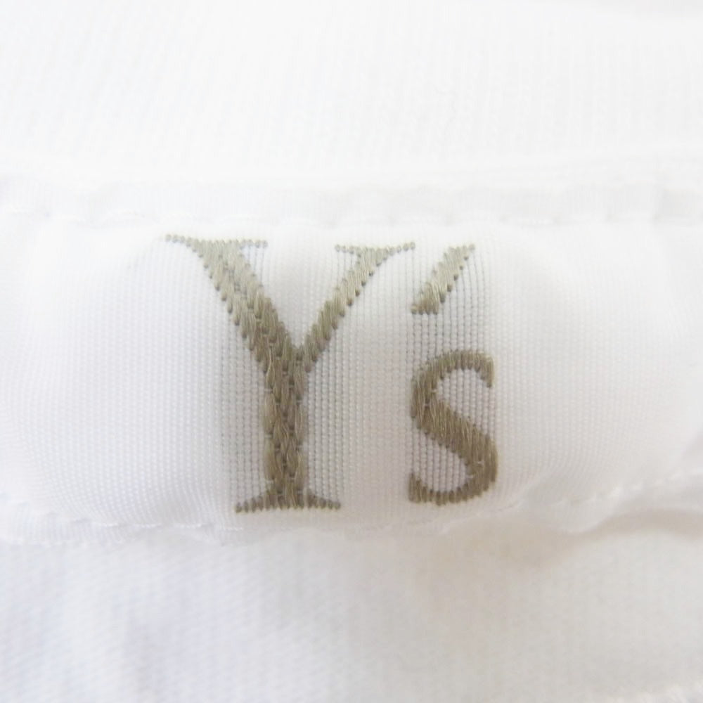 Y's Yohji Yamamoto ワイズ ヨウジヤマモト YL-T52-974 Pin T-shirt ロゴ ピン プリント 半袖 Tシャツ カットソー ホワイト系 2【中古】