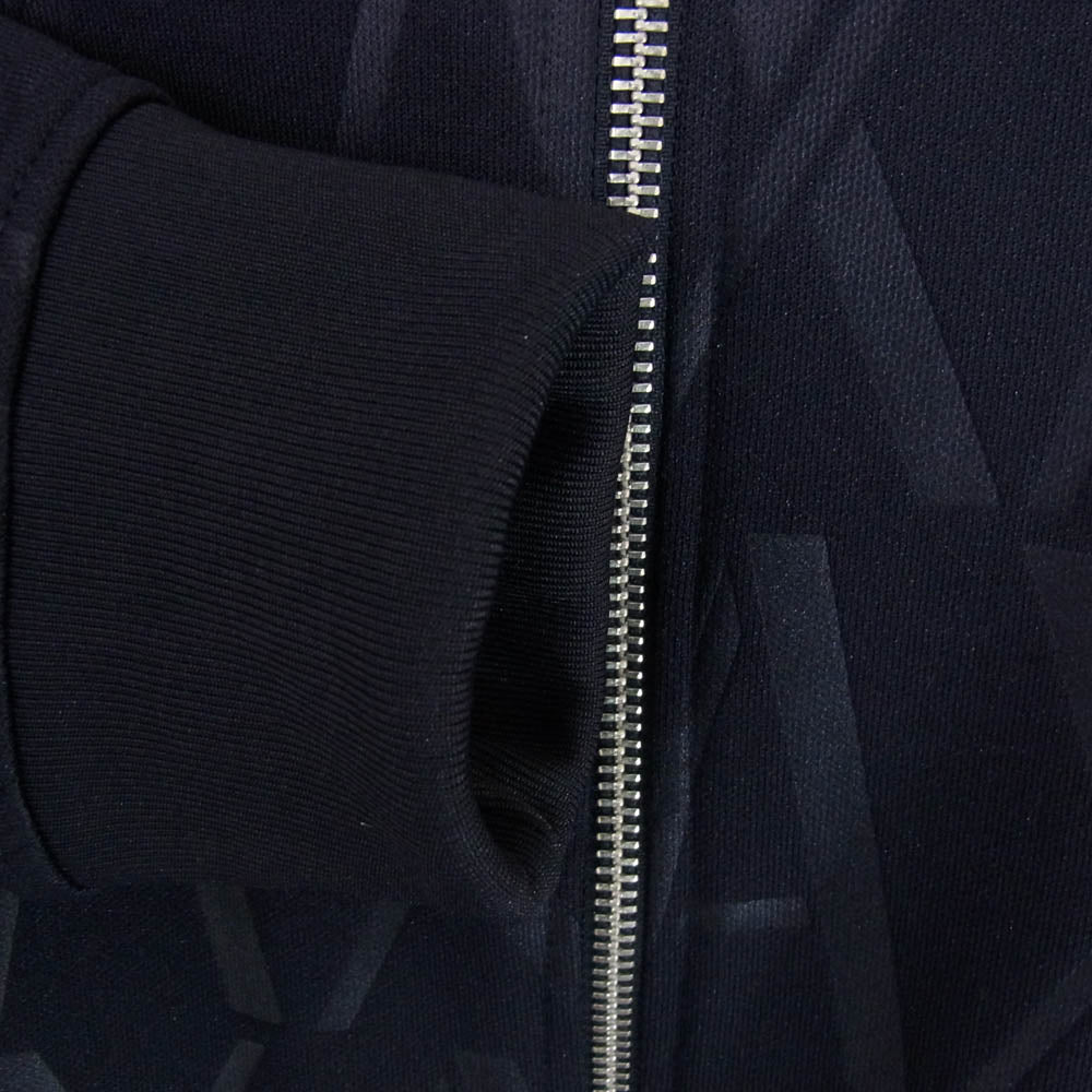 ARMANI EXCHANGE アルマーニエクスチェンジ ロゴ総柄 ジャージー トラックジャケット ブラック系 XS【中古】