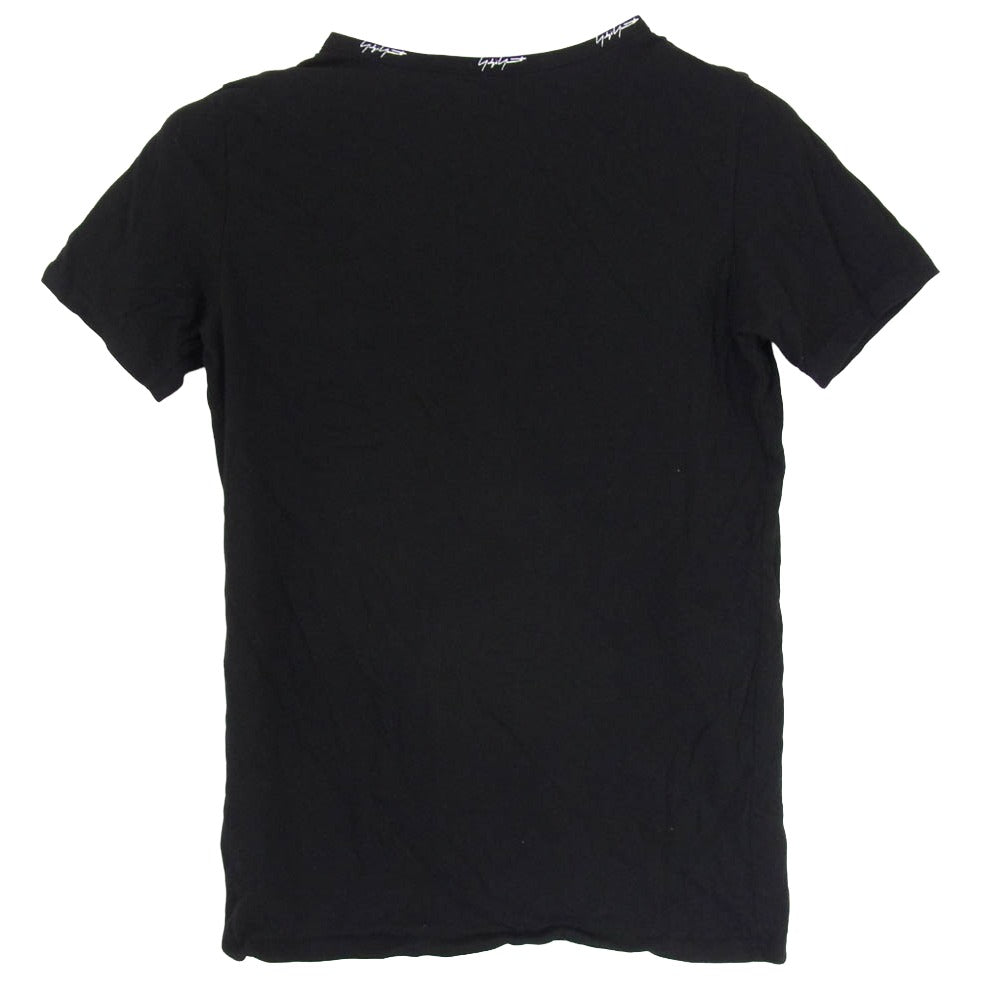 Yohji Yamamoto ヨウジヤマモト FX-T32-078 ネックロゴ 半袖 Tシャツ カットソー ブラック系 2【中古】