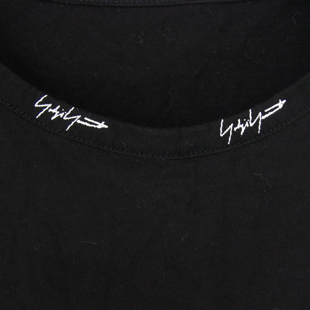 Yohji Yamamoto ヨウジヤマモト FX-T32-078 ネックロゴ 半袖 Tシャツ