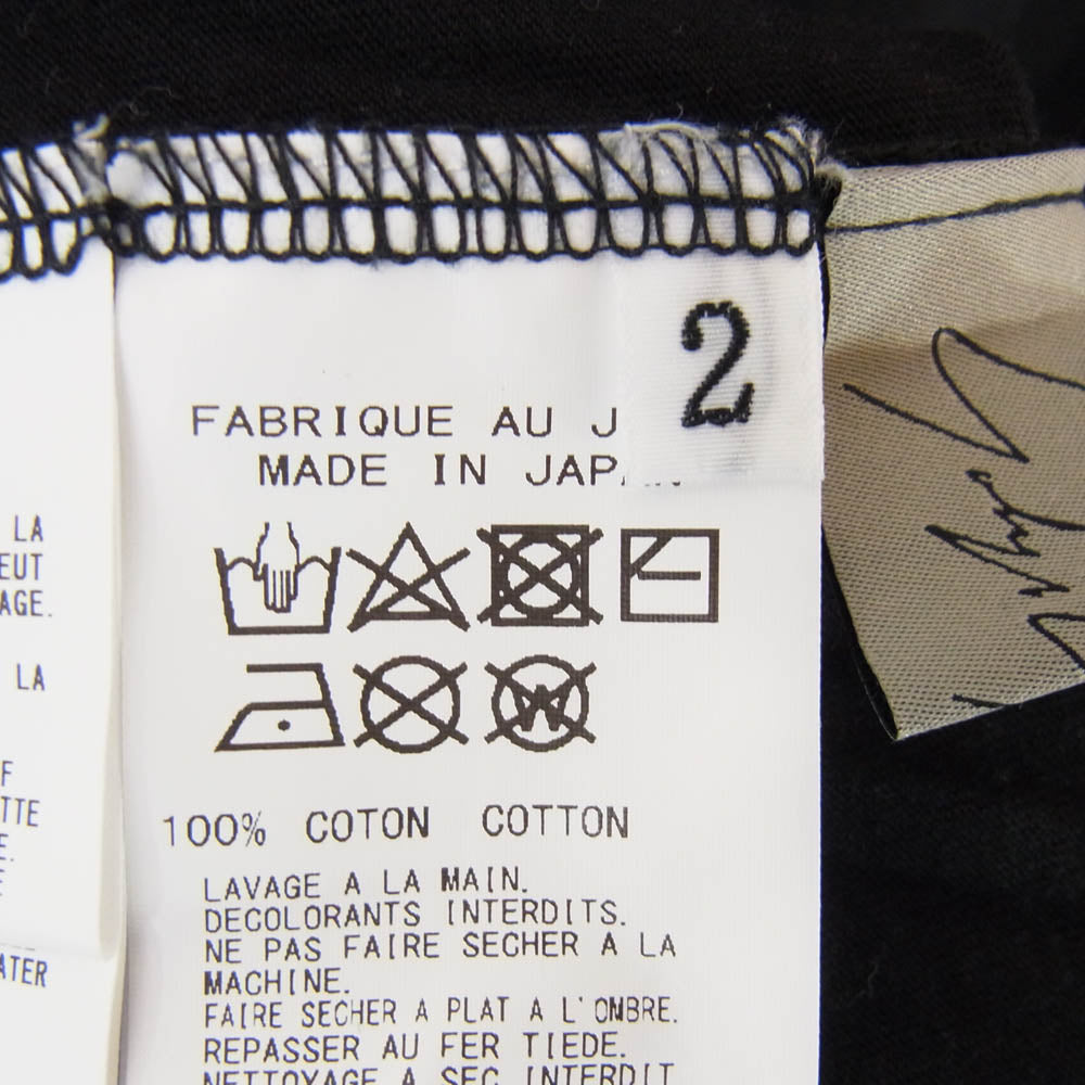 Yohji Yamamoto ヨウジヤマモト FX-T32-078 ネックロゴ 半袖 Tシャツ