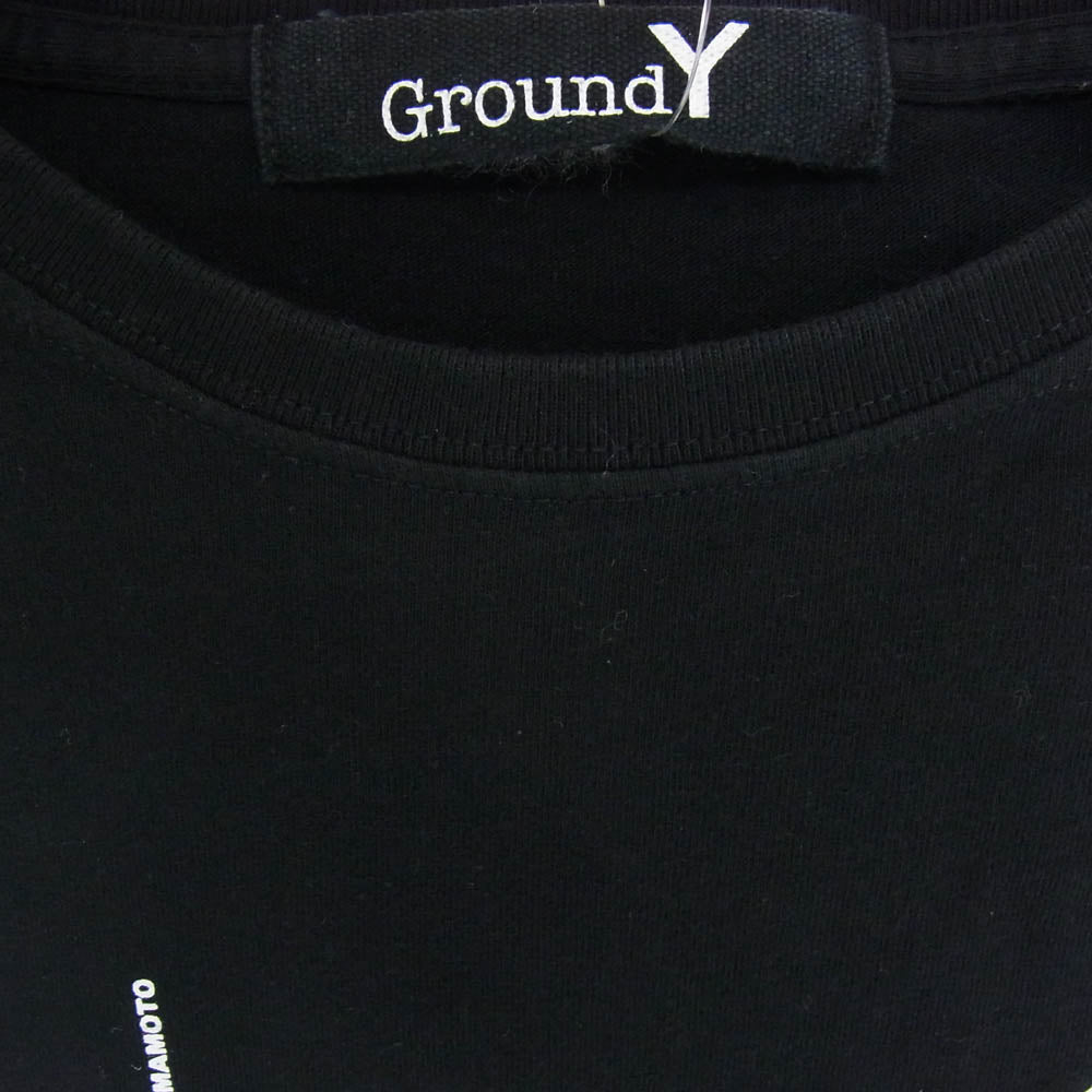 Yohji Yamamoto ヨウジヤマモト GR-T52-070 Ground Y グラウンドワイ ベーシック ビッグカットソー 半袖 Tシャツ ブラック系 2【中古】