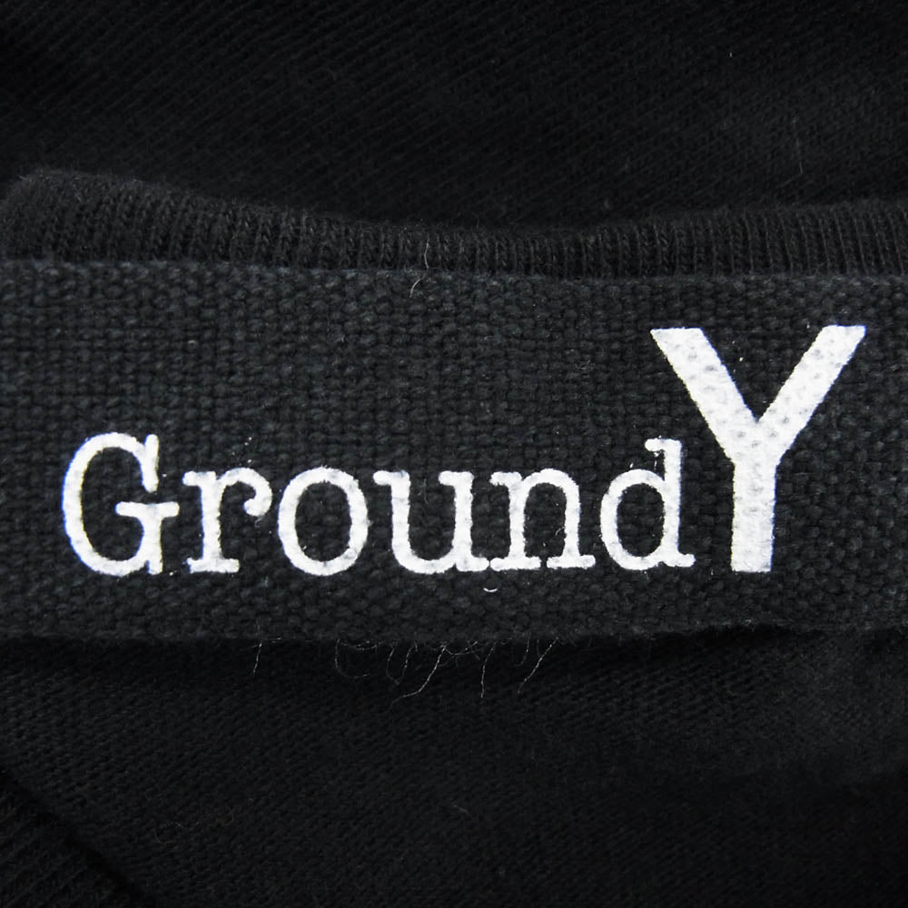 Yohji Yamamoto ヨウジヤマモト GR-T52-070 Ground Y グラウンドワイ ベーシック ビッグカットソー 半袖 Tシャツ ブラック系 2【中古】