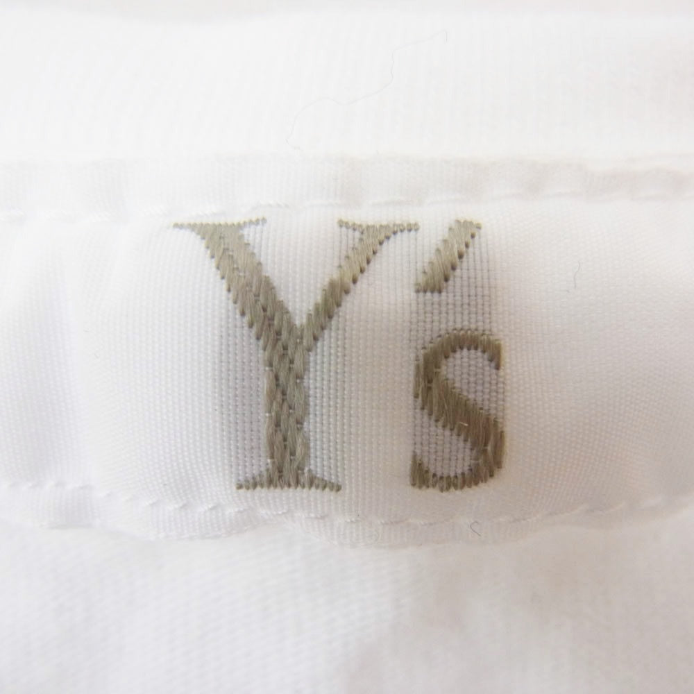 Y's Yohji Yamamoto ワイズ ヨウジヤマモト YL-T52-974 Pin T-shirt ロゴ ピン プリント 半袖 Tシャツ カットソー ホワイト系 2【中古】