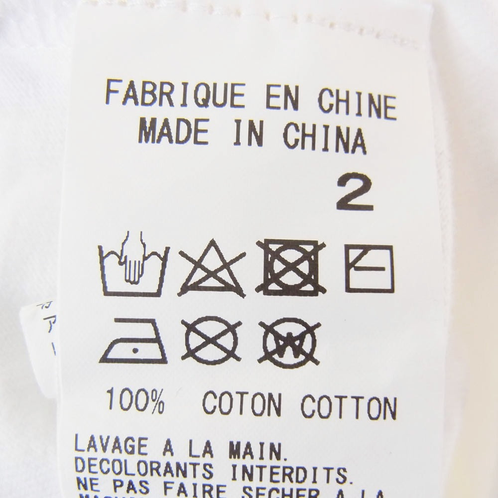 Y's Yohji Yamamoto ワイズ ヨウジヤマモト YL-T52-974 Pin T-shirt ロゴ ピン プリント 半袖 Tシャツ カットソー ホワイト系 2【中古】