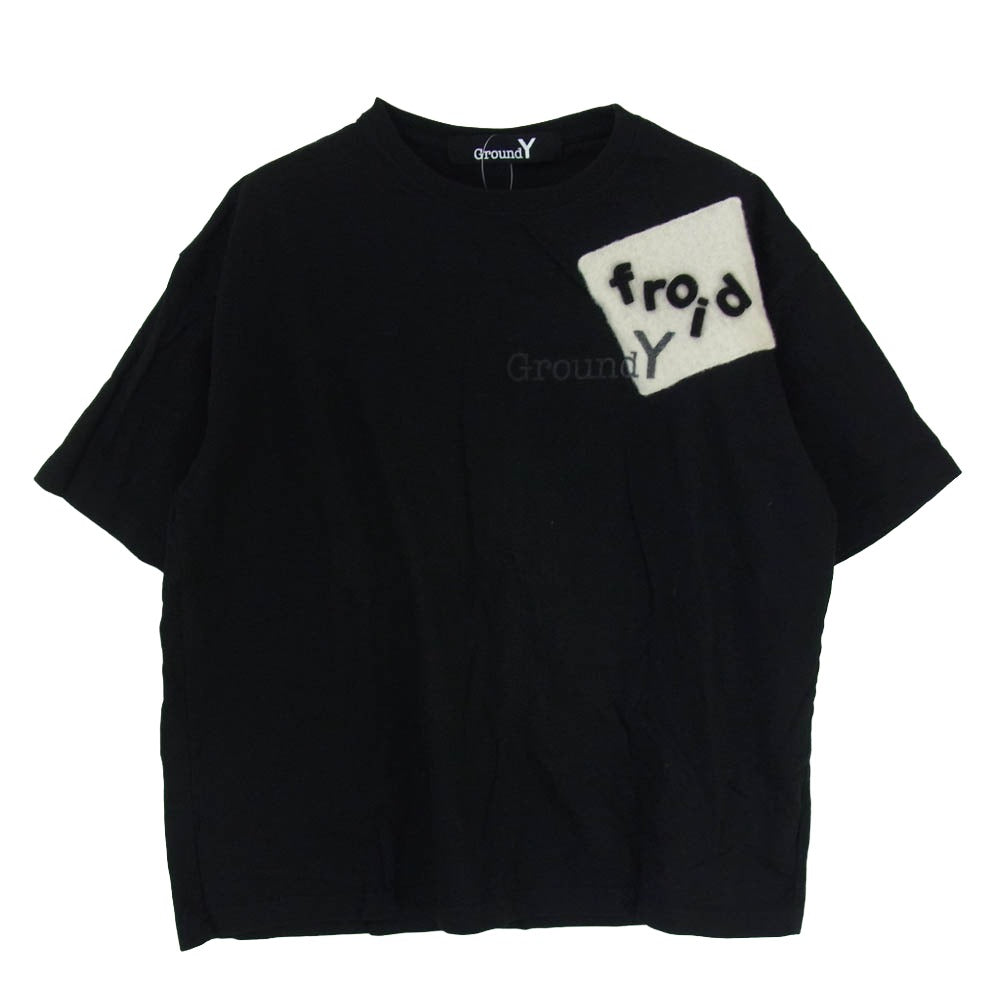 Yohji Yamamoto ヨウジヤマモト GA-T70-076 Ground Y グラウンドワイ PATCHWORK パッチワーク 半袖 Tシャツ カットソー ブラック系 2【中古】