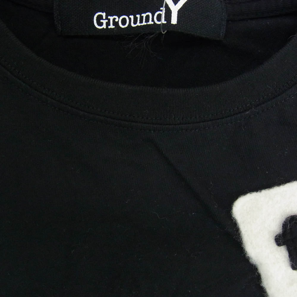 Yohji Yamamoto ヨウジヤマモト GA-T70-076 Ground Y グラウンドワイ PATCHWORK パッチワーク 半袖 Tシャツ カットソー ブラック系 2【中古】