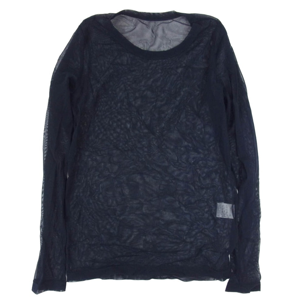 Y's Yohji Yamamoto ワイズ ヨウジヤマモト YT-T10-673 シースルー 長袖 カットソー ネイビー系 2【中古】