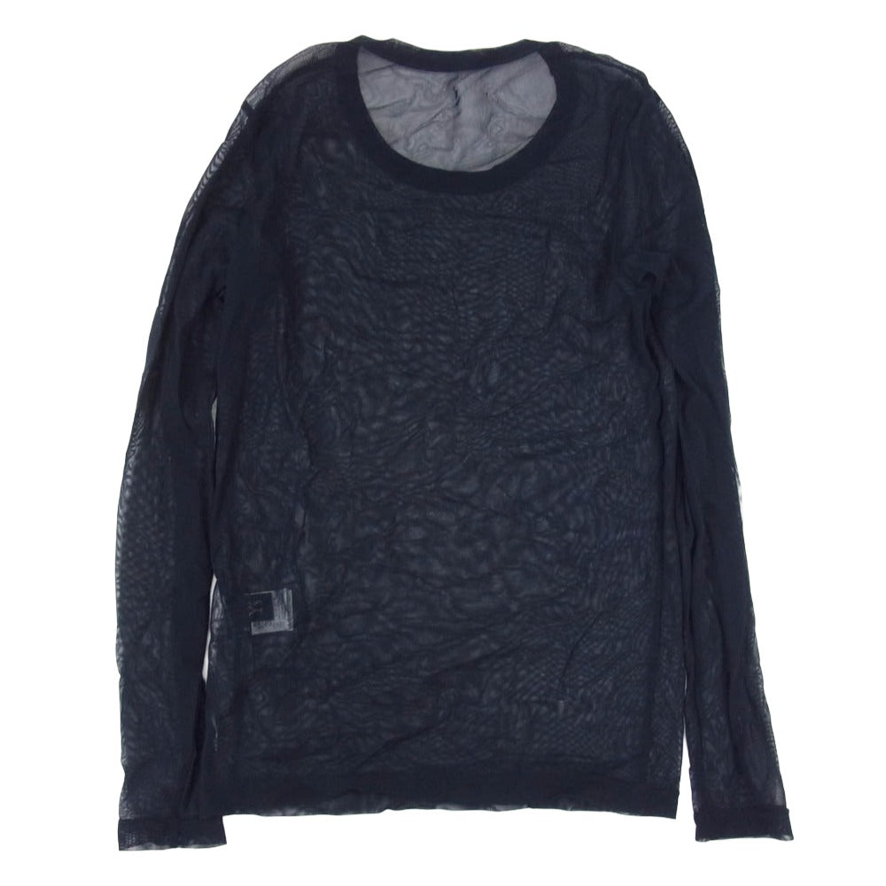 Y's Yohji Yamamoto ワイズ ヨウジヤマモト YT-T10-673 シースルー 長袖 カットソー ネイビー系 2【中古】