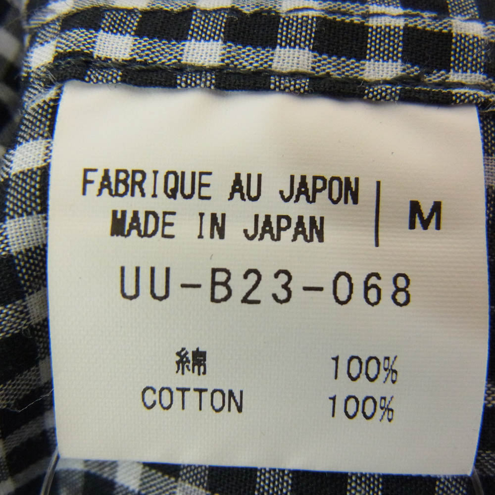 Yohji Yamamoto ヨウジヤマモト s'yte サイト UU-B23-068 フラワーギンガムチェック 半袖シャツ ブラック系 M【中古】