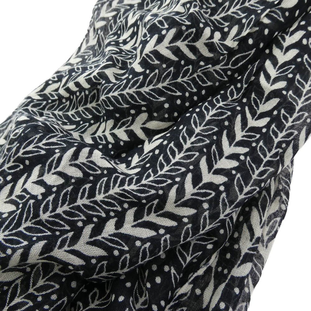 Yohji Yamamoto POUR HOMME ヨウジヤマモトプールオム 15SS HU-L03-243 シルク混レーヨン ストール ブラック系 ホワイト系【中古】