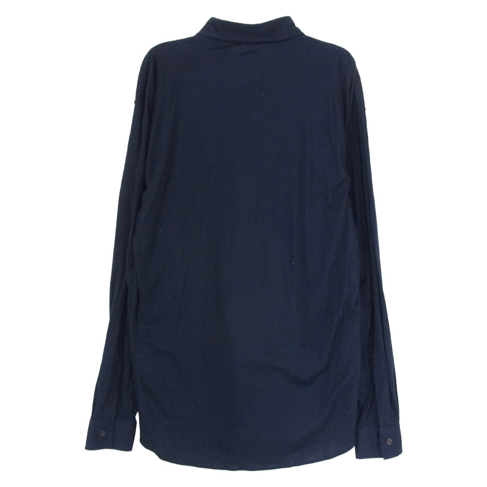 Yohji Yamamoto ヨウジヤマモト HY-B88-250 COSTUME D'HOMME コスチュームドオム INDUSTYLE TOKYO テンセル キュプラ 長袖シャツ ネイビー系 2【中古】