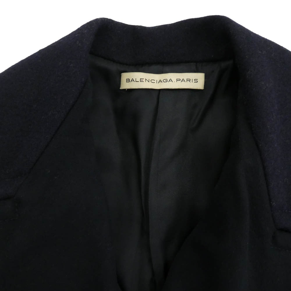 BALENCIAGA バレンシアガ 328030-TDJB2 ダブル ピーコート ブラック系 34【中古】
