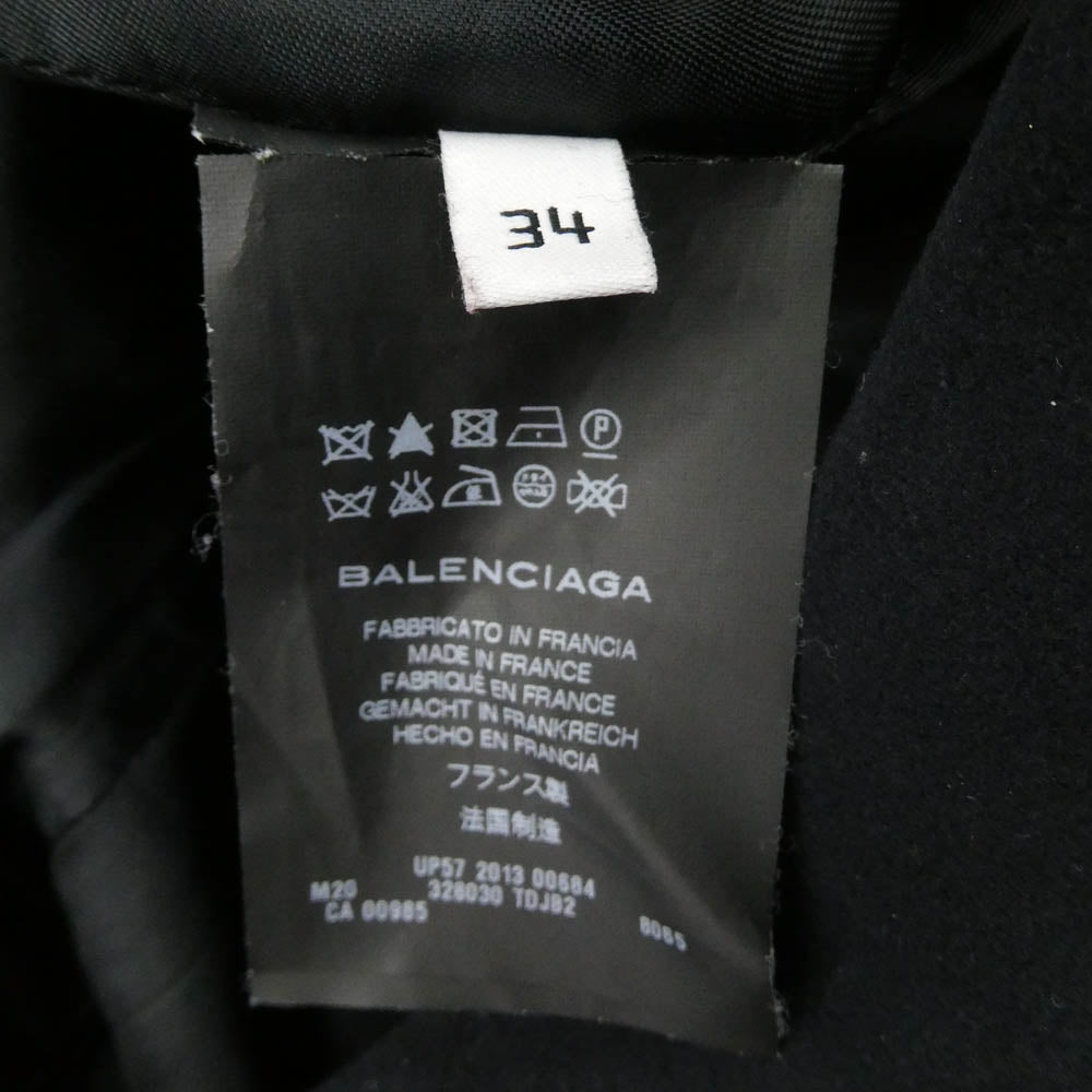 BALENCIAGA バレンシアガ 328030-TDJB2 ダブル ピーコート ブラック系