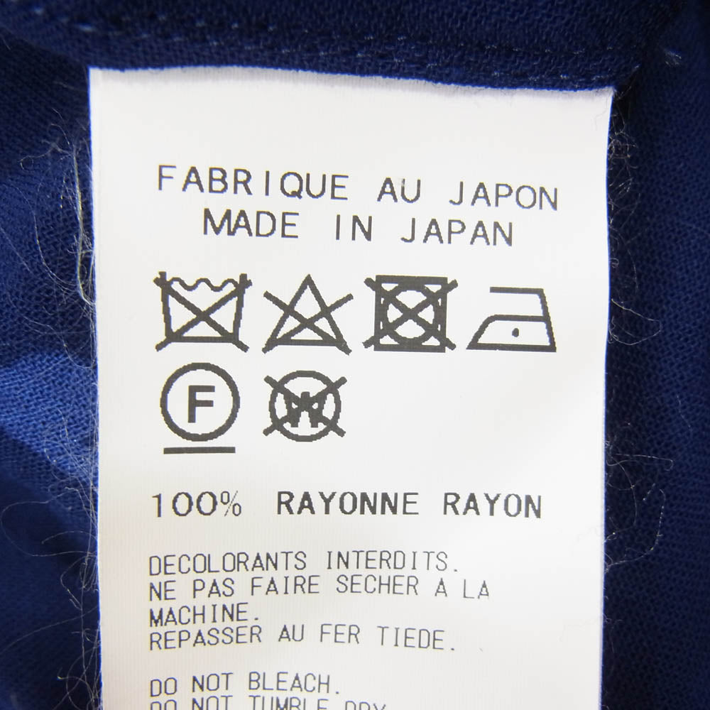 Yohji Yamamoto POUR HOMME ヨウジヤマモトプールオム 17SS HB-B78-210 総柄 長袖 レーヨン シャツ ネイビー系 1【中古】