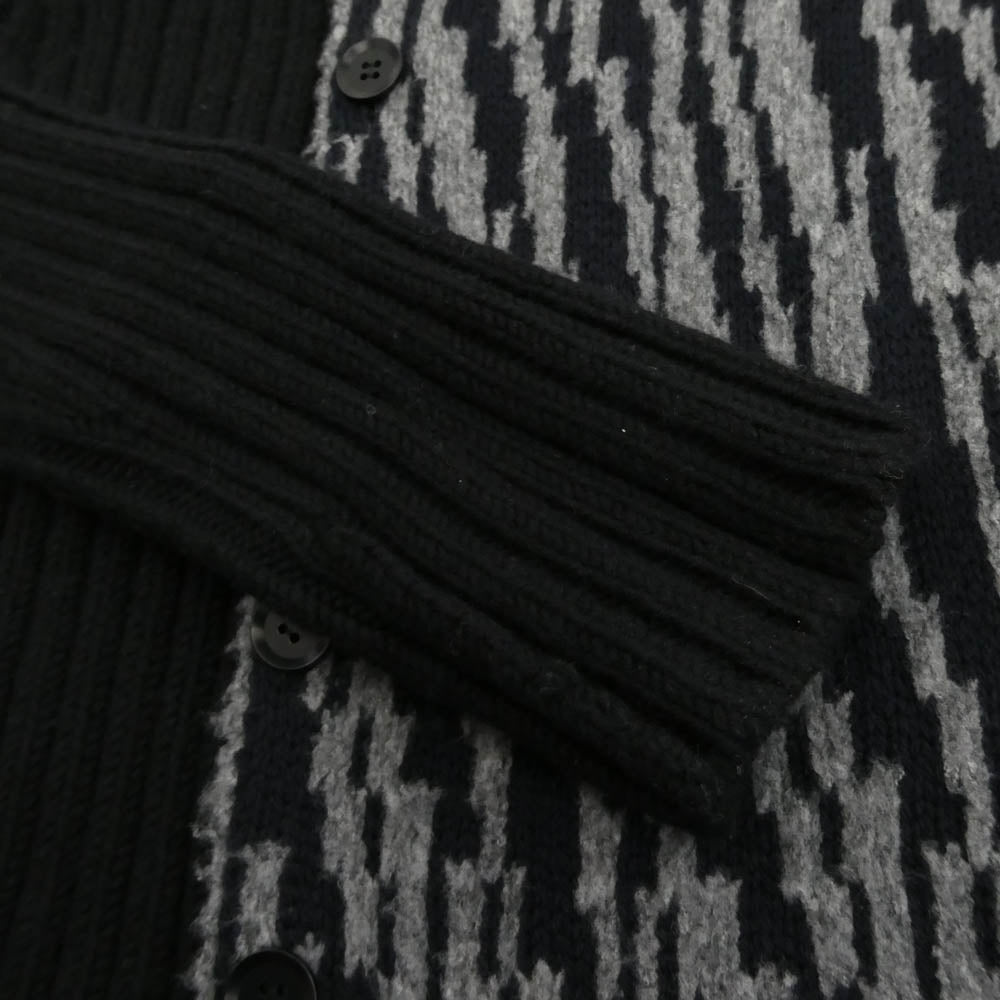 Yohji Yamamoto POUR HOMME ヨウジヤマモトプールオム 14AW HF-K79-189 レイヤード ニット カーディガン ブラック系 グレー系 ネイビー系 3【中古】