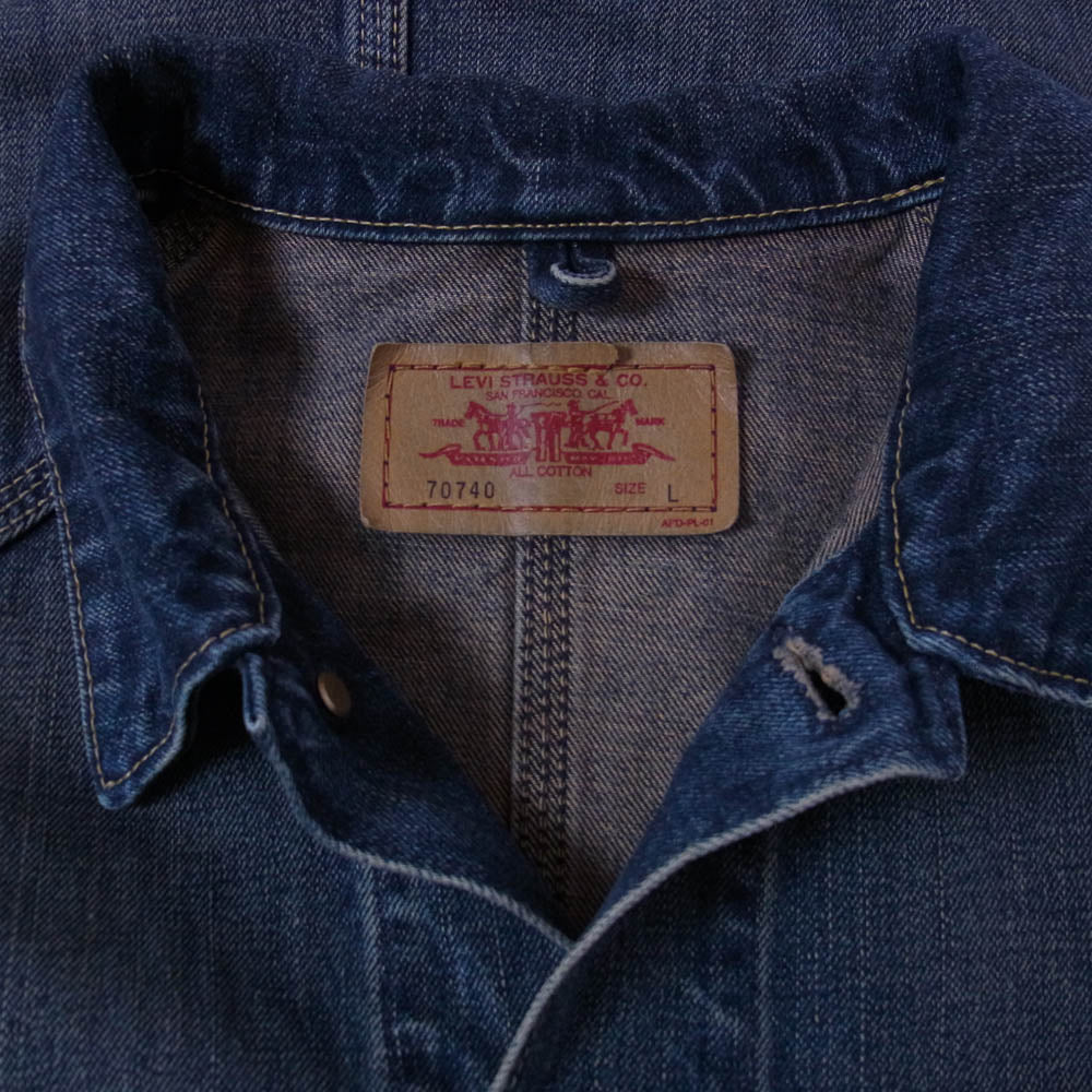 Levi's リーバイス 70740 ボタン裏 C72 デニムカバーオール デニム ジャケット インディゴブルー系 L【中古】