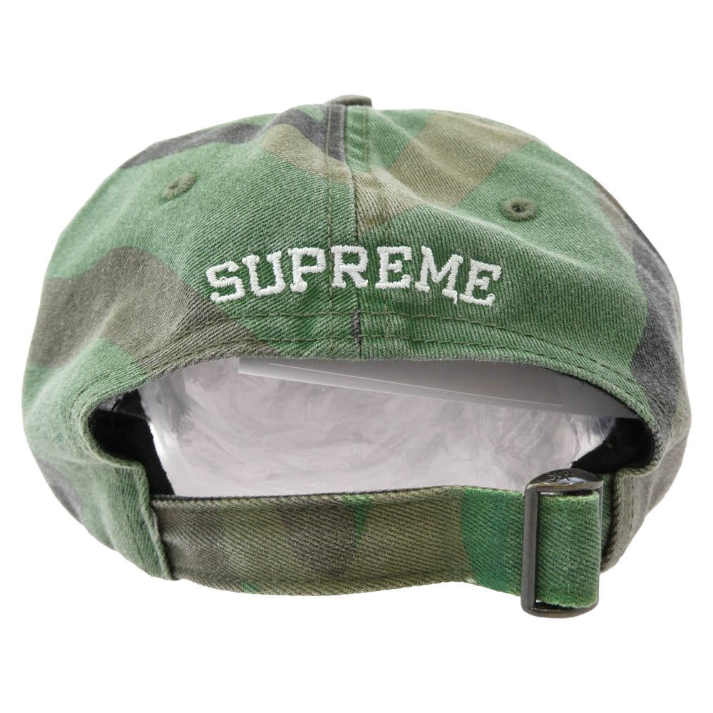 Supreme シュプリーム 20SS Pigment Print S Logo 6-Panel cap Sロゴ カモフラ 迷彩 キャップ 帽子 カーキ系【中古】