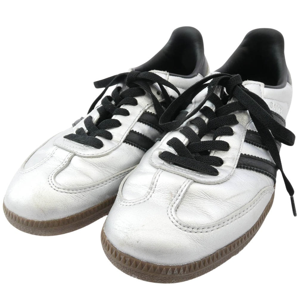 adidas アディダス JI4218 SAMBA OG W サンバ ローカット スニーカー ブラック系 シルバー系 25.5cm【中古】