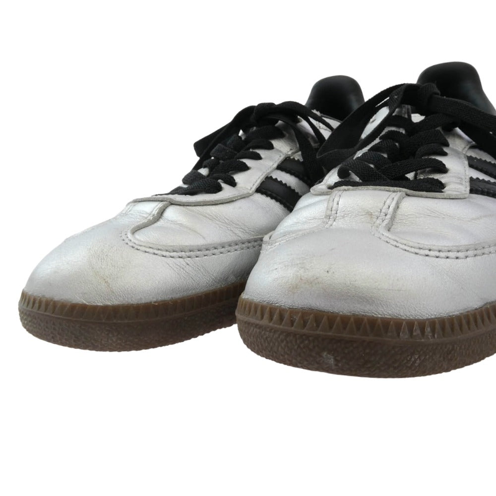 adidas アディダス JI4218 SAMBA OG W サンバ ローカット スニーカー ブラック系 シルバー系 25.5cm【中古】